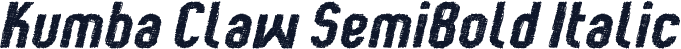 Kumba Claw SemiBold Italic