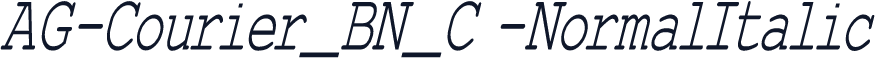 AG-Courier_BN_C -NormalItalic