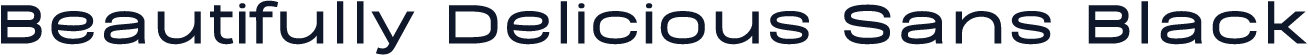 Beautifully Delicious Sans Black