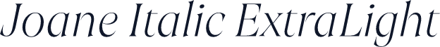 Joane Italic ExtraLight