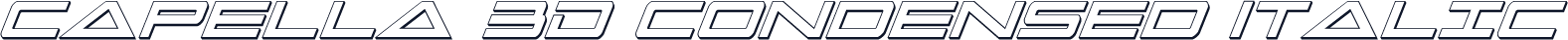 Capella 3D Condensed Italic