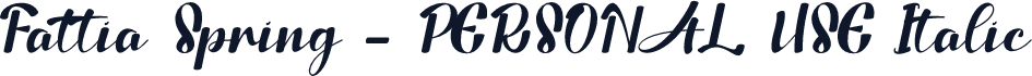 Fattia Spring - PERSONAL USE Italic