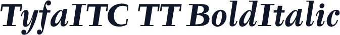 TyfaITC TT BoldItalic