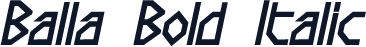 Balla Bold Italic