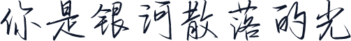 你是银河散落的光