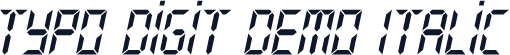 Typo Digit Demo Italic