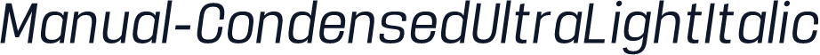 Manual-CondensedUltraLightItalic