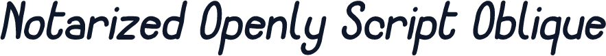 Notarized Openly Script Oblique