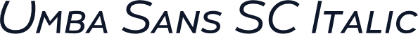 Umba Sans SC Italic