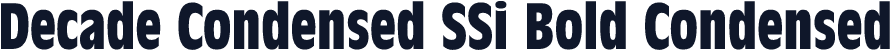 Decade Condensed SSi Bold Condensed