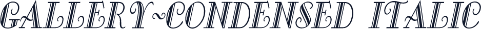 Gallery-Condensed Italic