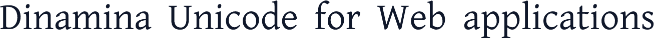 Dinamina Unicode for Web applications