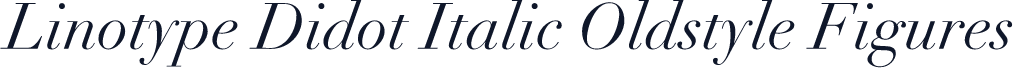 Linotype Didot Italic Oldstyle Figures