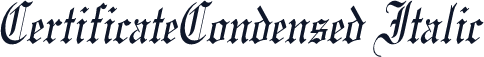 CertificateCondensed Italic
