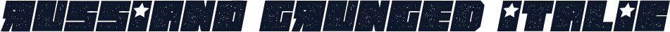 Russiano Grunged Italic
