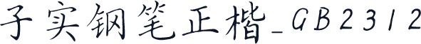 子实钢笔正楷_GB2312