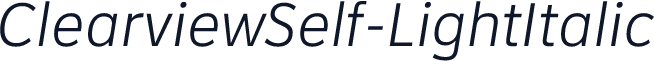 ClearviewSelf-LightItalic