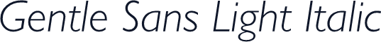 Gentle Sans Light Italic