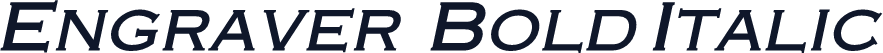 Engraver  Bold Italic