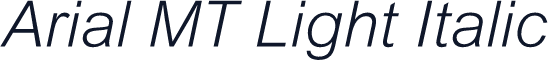 Arial MT Light Italic