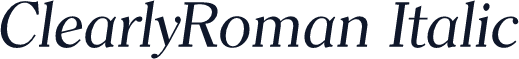 ClearlyRoman Italic