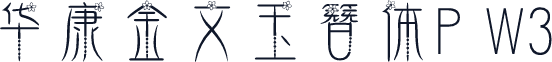 华康金文玉簪体P W3