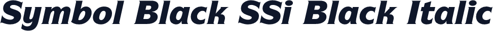Symbol Black SSi Black Italic