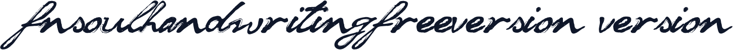 fnsoulhandwritingfreeversion version