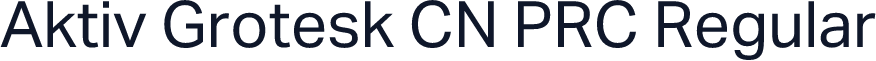 Aktiv Grotesk CN PRC Regular