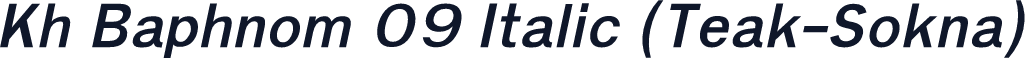 Kh Baphnom 09 Italic (Teak-Sokna)