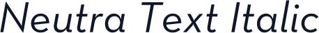 Neutra Text Italic