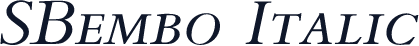 SBembo Italic