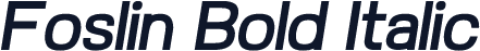Foslin Bold Italic