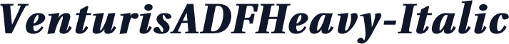 VenturisADFHeavy-Italic