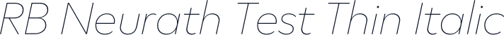 RB Neurath Test Thin Italic