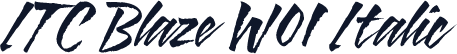 ITC Blaze W01 Italic