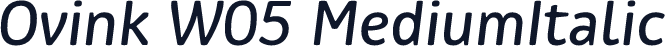 Ovink W05 MediumItalic
