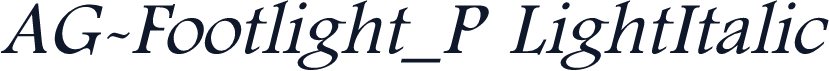 AG-Footlight_P LightItalic