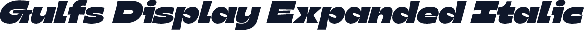 Gulfs Display Expanded Italic
