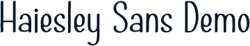 Haiesley Sans Demo