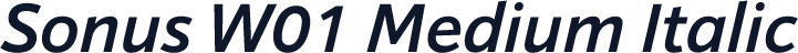Sonus W01 Medium Italic