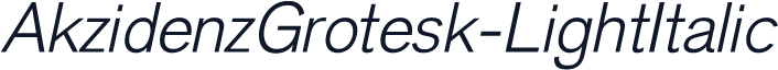 AkzidenzGrotesk-LightItalic