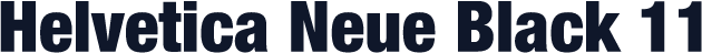 Helvetica Neue Black 11