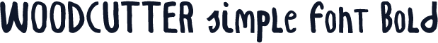 WOODCUTTER simple font Bold