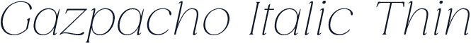 Gazpacho Italic Thin