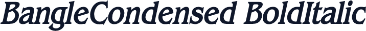 BangleCondensed BoldItalic