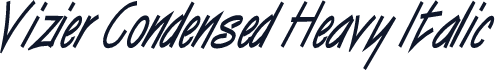 Vizier Condensed Heavy Italic