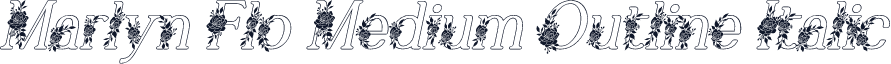 Marlyn Flo Medium Outline Italic
