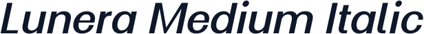 Lunera Medium Italic