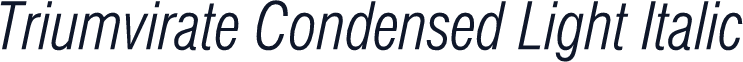 Triumvirate Condensed Light Italic